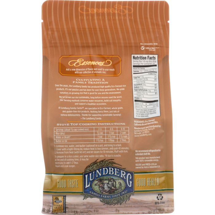 LUNDBERG: California Brown Basmati Rice, 2 lb