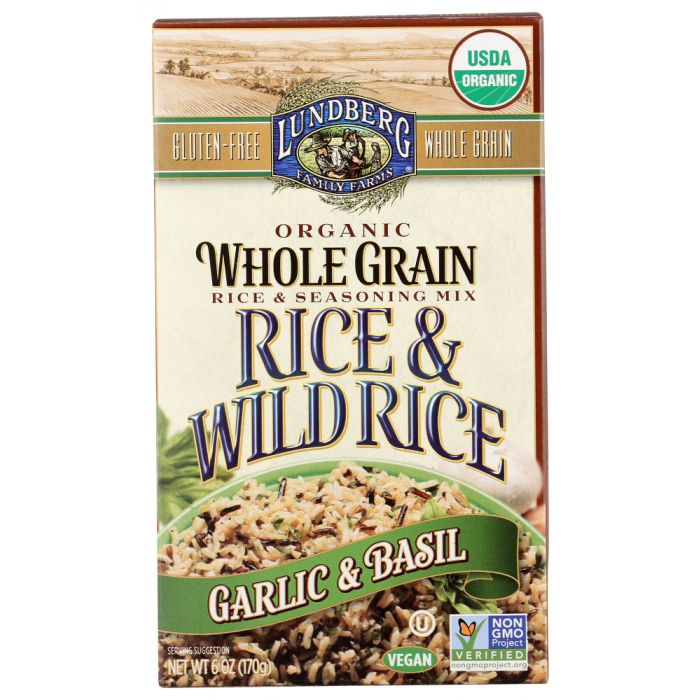 LUNDBERG: Rice and Wild Rice Garlic and Basil, 6 oz