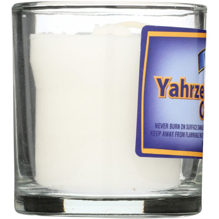 YEHUDA: Yahrzeit Memorial Candle Glass Tumbler, 1 ct