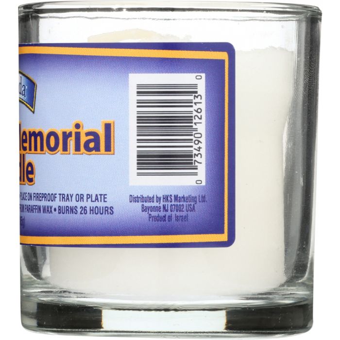 YEHUDA: Yahrzeit Memorial Candle Glass Tumbler, 1 ct