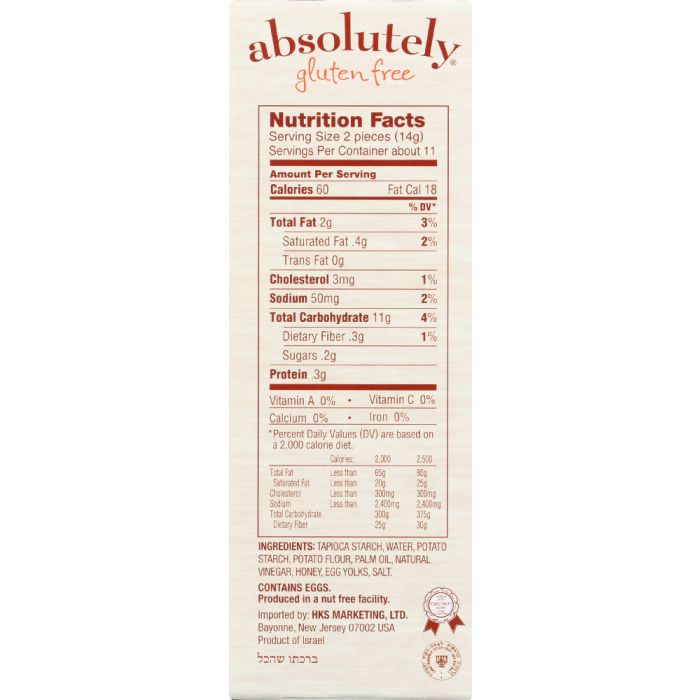 ABSOLUTELY GLUTEN FREE: Flatbread Gluten Free Original, 5.29 oz