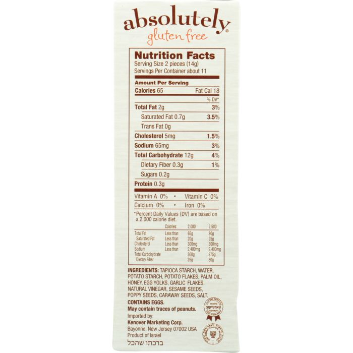 ABSOLUTELY GLUTEN FREE: Flatbread Gluten Free Everything, 5.29 oz