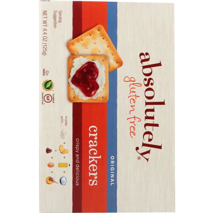 ABSOLUTELY GLUTEN FREE: Cracker Gluten Free Original, 4.4 oz