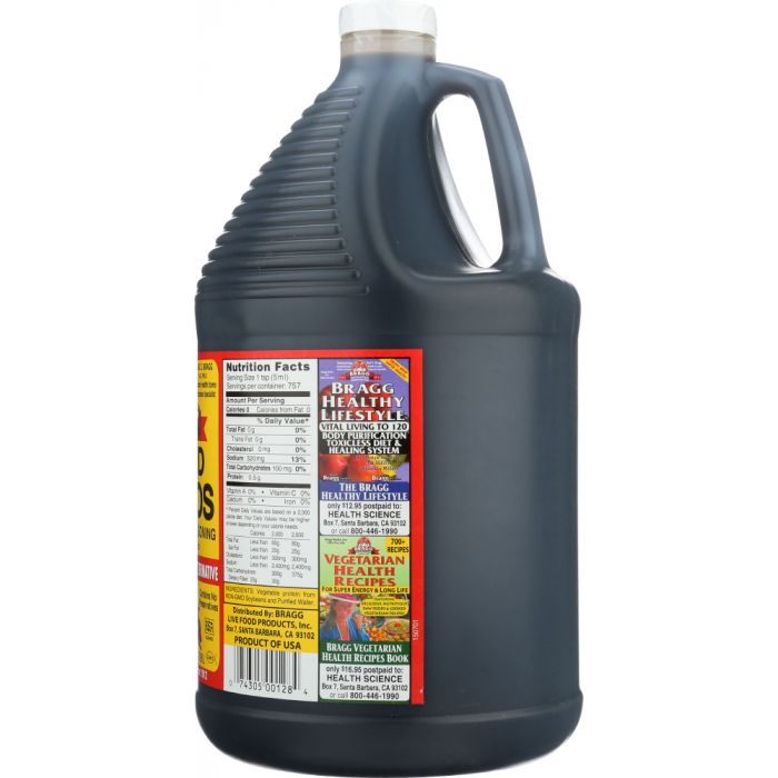 BRAGG: Liquid Aminos All Purpose Seasoning Natural Soy Sauce Alternative, 1 gallon