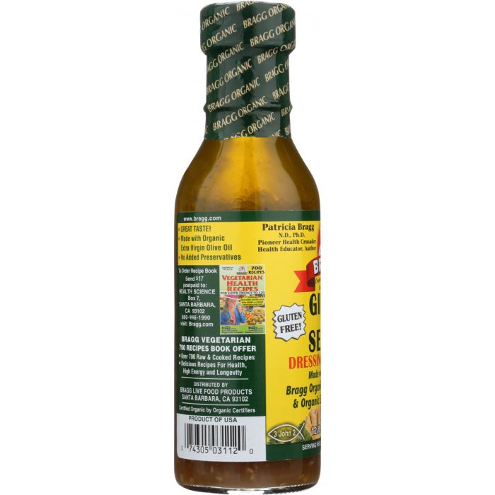 BRAGG: Salad Dressing Ginger and Sesame, 12 oz