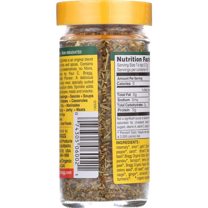 BRAGG: Organic Sprinkle 24 Herbs and Spices Seasoning, 1.5 oz