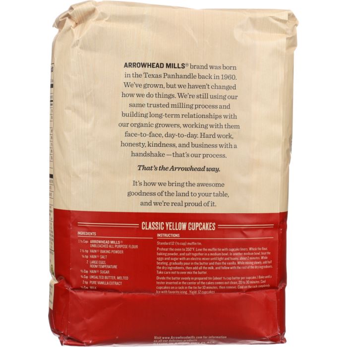 ARROWHEAD MILLS: Organic Unbleached All Purpose Flour, 5 lb