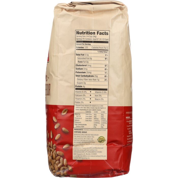 ARROWHEAD MILLS: Organic Unbleached All Purpose Flour, 5 lb