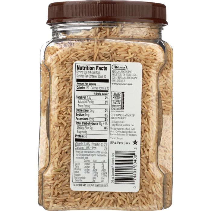 RICESELECT: Jasmati Brown Rice, 30 oz