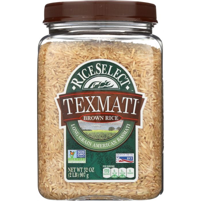 RICE SELECT: Texmati Long Grain American Basmati Brown Rice, 2 Lb