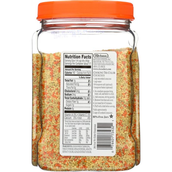 RICESELECT: Tri-Color Couscous, 26.5 oz