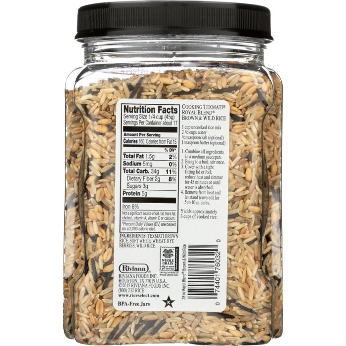 RICESELECT: Royal Blend Whole Grain Texmati Brown and Wild Rice, 28 oz