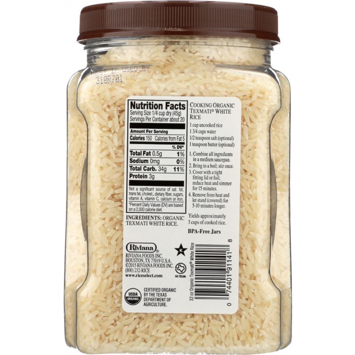 RICESELECT: Organic Texmati White Rice, 32 oz