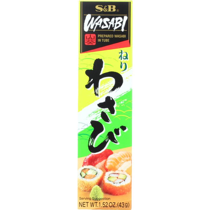 S&B: Prepared Hot Wasabi in Tube, 1.52 oz