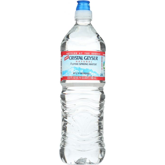 CRYSTAL GEYSER: Natural Alpine Spring Water Sport Cap, 700 ml