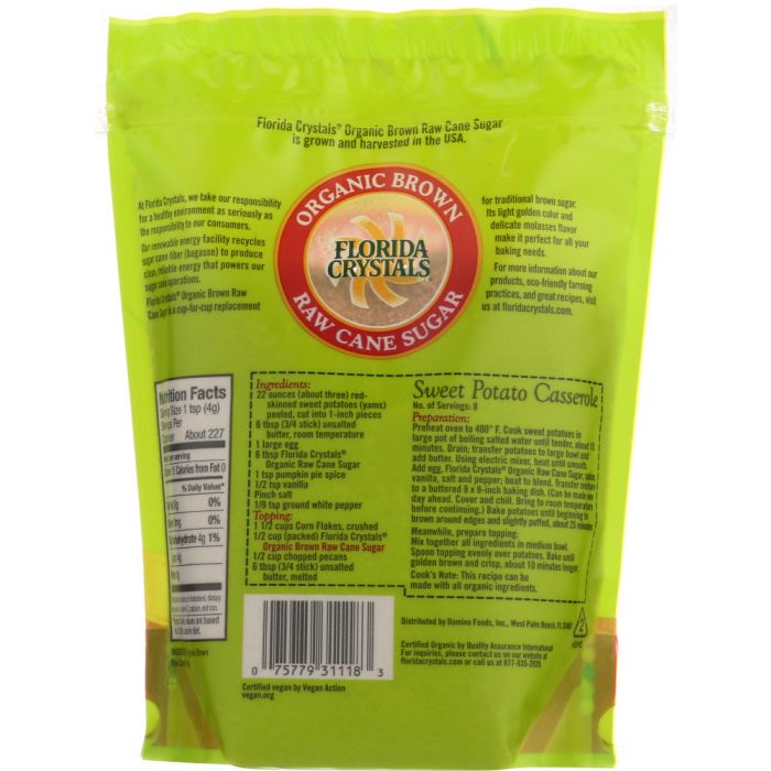 FLORIDA CRYSTALS: Sugar Brown Organic, 24 oz