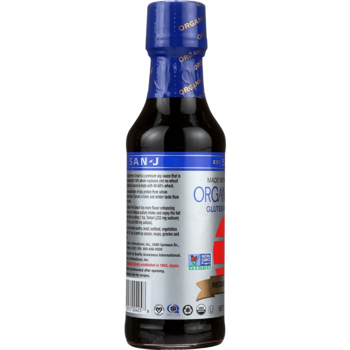 SAN-J: Organic Reduced Sodium Gluten Free Tamari Soy Sauce, 10 Oz