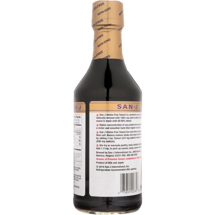 SAN-J: Reduce Sodium Tamari Soy Sauce, 20 oz