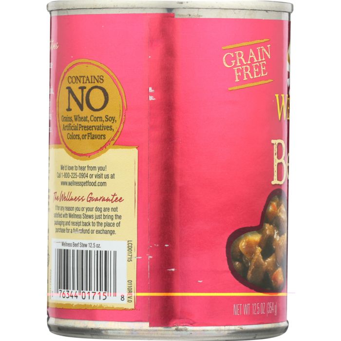 WELLNESS: Beef Stew with Carrots & Potatoes Canned Dog Food, 12.5 oz