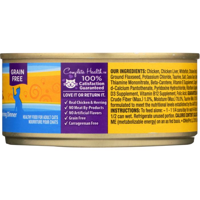 WELLNESS: Adult Chicken and Herring Canned Cat Food, 5.5 oz