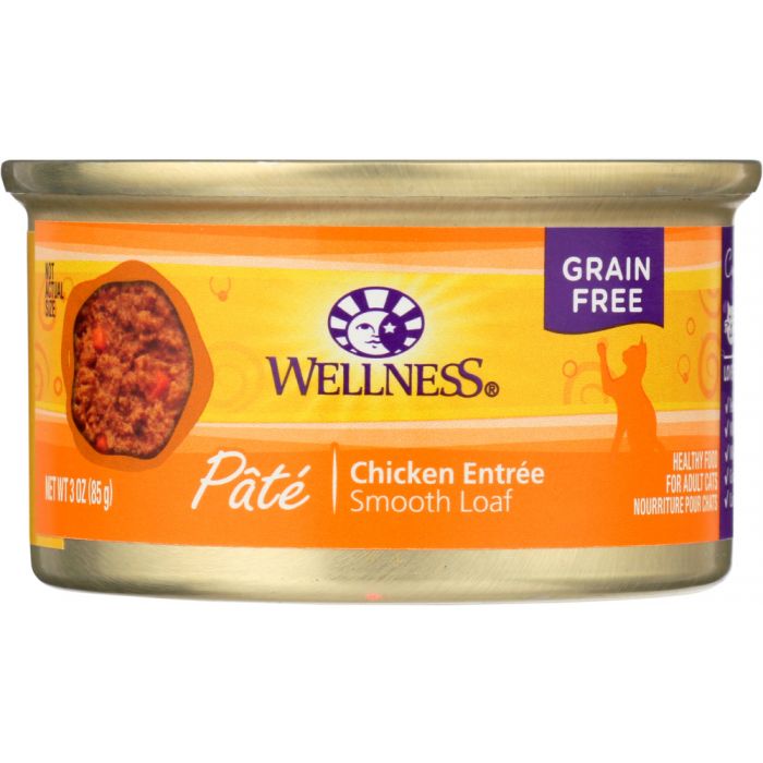 WELLNESS: Adult Chicken Canned Cat Food, 3 oz