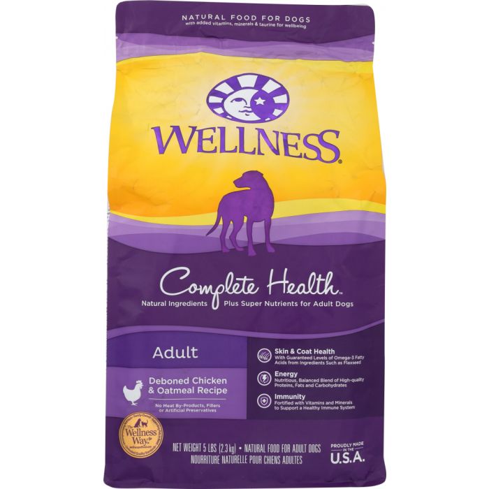 WELLNESS: Complete Health Dry Chicken and Oatmeal Dog Food, 5 lb