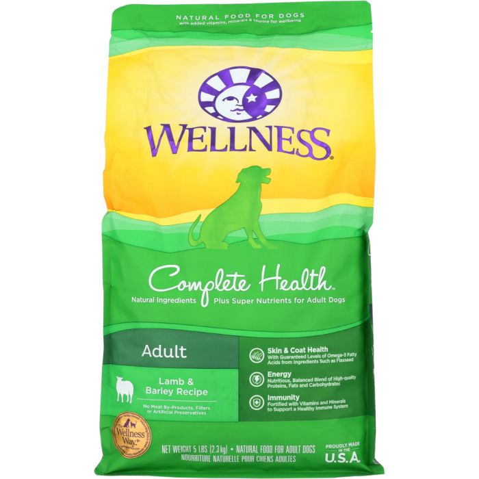 WELLNESS: Complete Health Lamb and Barley Natural Dry Dog Food, 5 lb