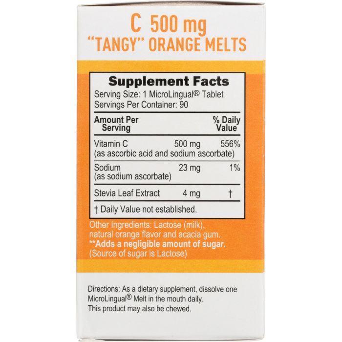 SUPERIOR SOURCE: Vitamin C 500mg Tangy Orange Melts, 90 tb