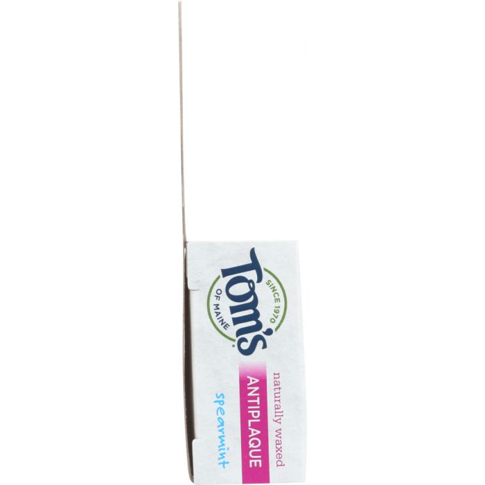 TOM'S OF MAINE: Naturally Waxed Antiplaque Flat Floss Spearmint, 32 yards