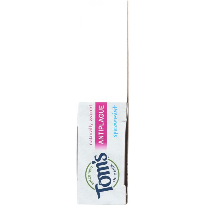 TOM'S OF MAINE: Naturally Waxed Antiplaque Flat Floss Spearmint, 32 yards