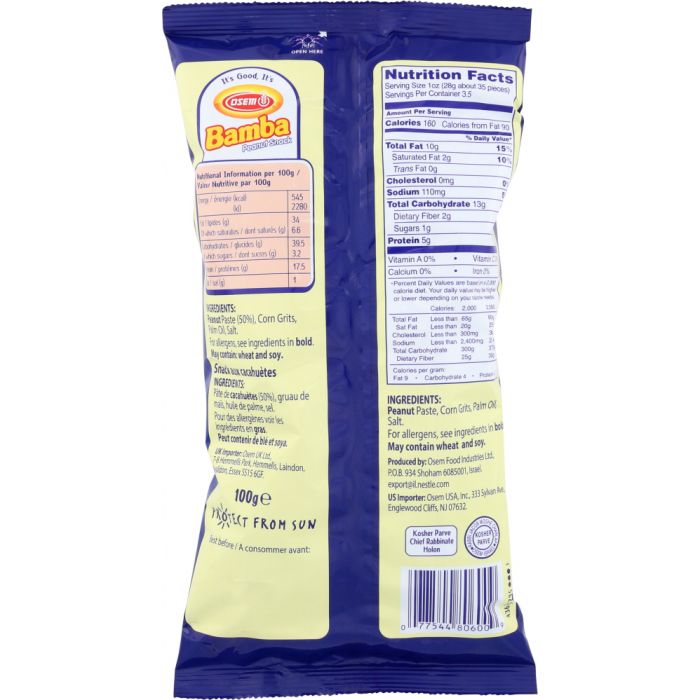 OSEM: Snack Peanut Bamba, 3.5 oz