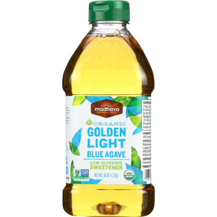 MADHAVA: Organic Golden Light Blue Agave, 46 oz