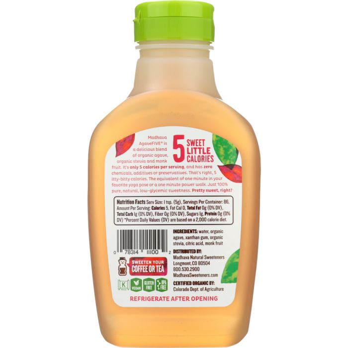 MADHAVA: Organic Agave Five, 16 oz