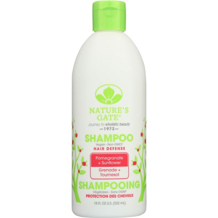 NATURES GATE: Hair Defense Shampoo Pomegranate + Sunflower, 18 oz