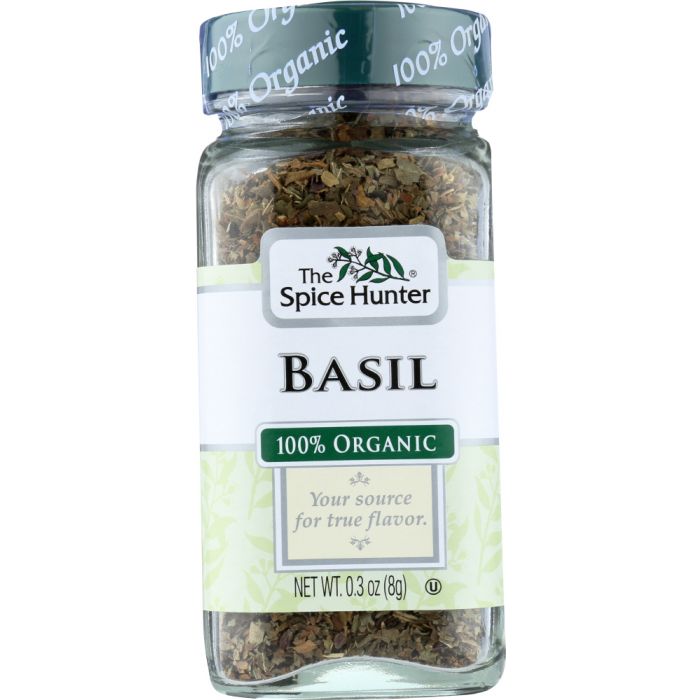 THE SPICE HUNTER: 100% Organic Basil, 0.3 oz