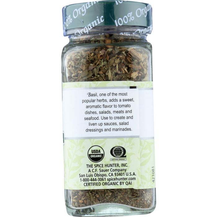 THE SPICE HUNTER: 100% Organic Basil, 0.3 oz