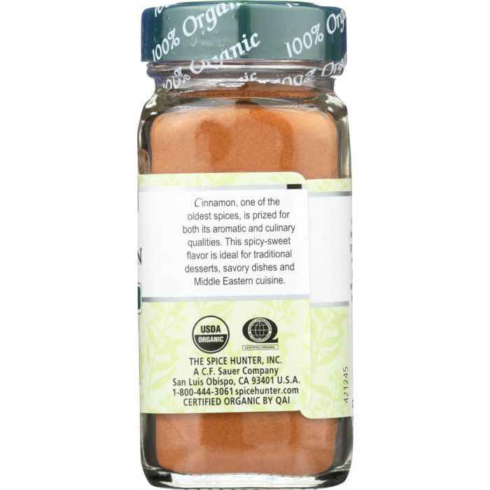 THE SPICE HUNTER: Organic Ground Cinnamon, 1.7 oz