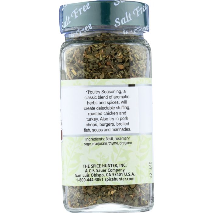 THE SPICE HUNTER: Salt Free Poultry Seasoning Blend, 0.6 oz