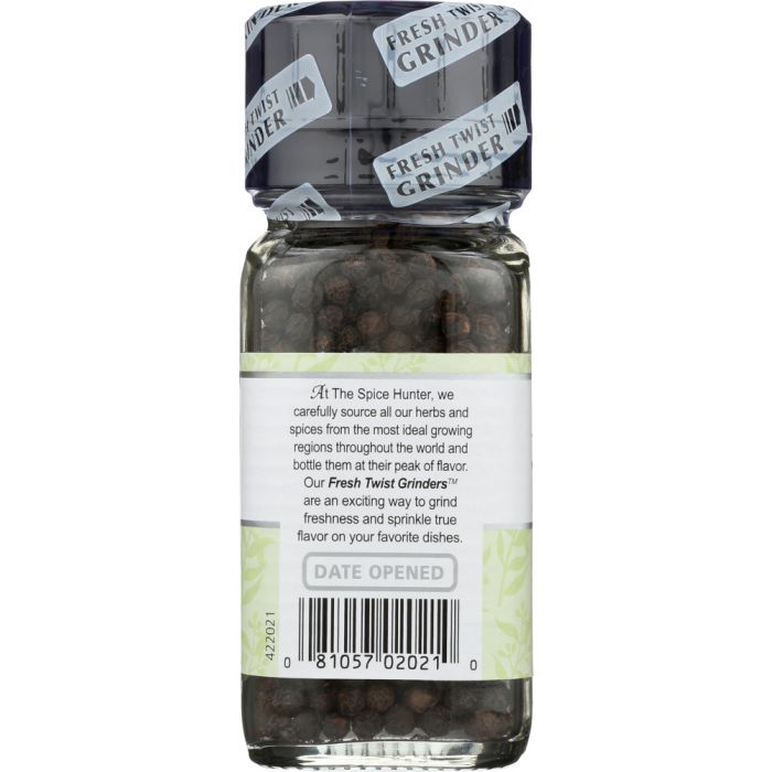 SPICE HUNTER: Tellicherry Peppercorns Grinder, 2.2 oz