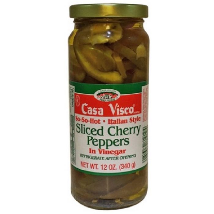 CASA VISCO: Sliced Cherry Pepper, 12 oz