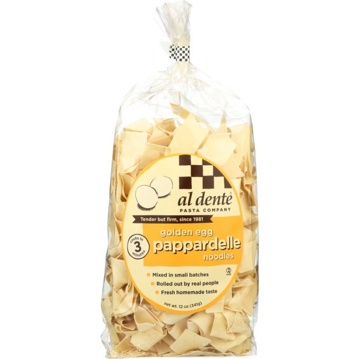 AL DENTE: Pappardelle Pasta Noodles Golden Egg, 12 oz