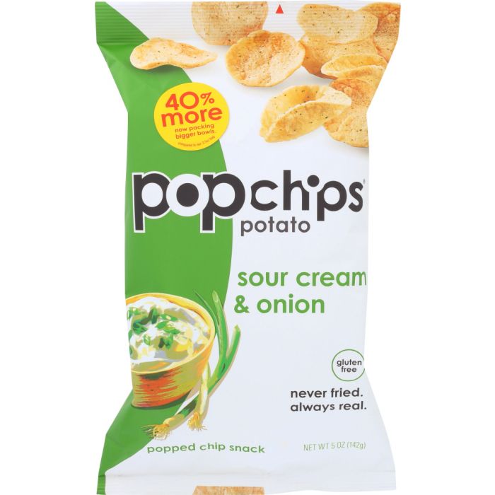 POPCHIPS: Chip Sour Cream & Onion, 5 oz