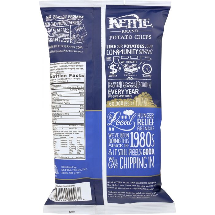 KETTLE BRAND: Potato Chips Sea Salt & Vinegar, 5 oz