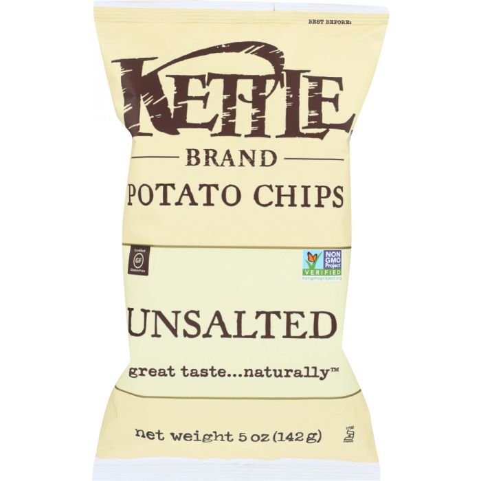 KETTLE BRAND: Potato Chips Unsalted, 5 oz