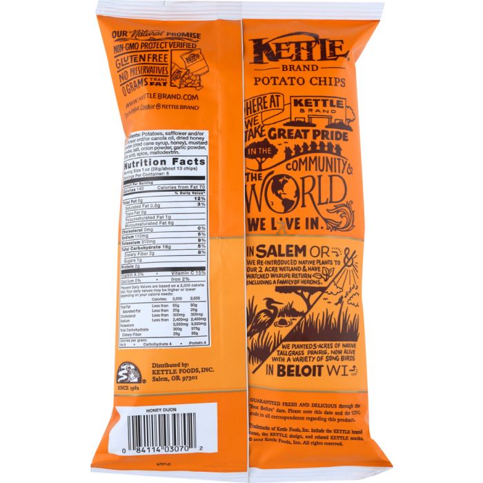 KETTLE BRAND: Potato Chips Honey Dijon, 5 oz