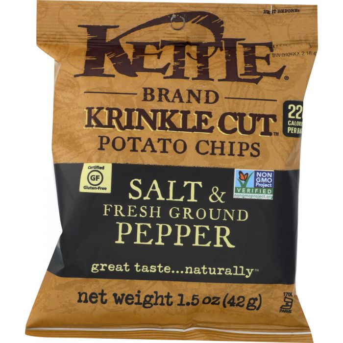 KETTLE BRAND: Krinkle Cut Salt & Fresh Ground Pepper, 1.5 Oz