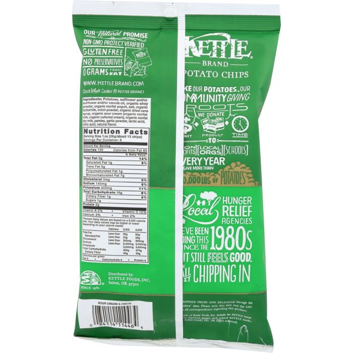 KETTLE BRAND: Potato Chips Sour Cream and Onion, 5 oz