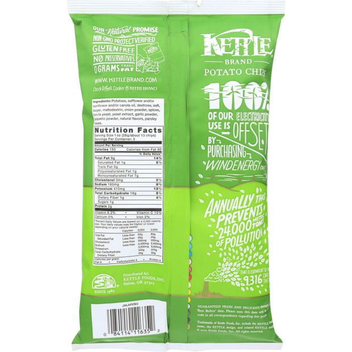 KETTLE FOODS: Potato Chips Jalapeno, 5 oz