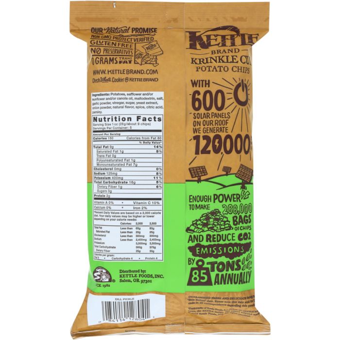 KETTLE FOODS: Dill Pickle Krinkle Cut Potato Chips, 5 oz