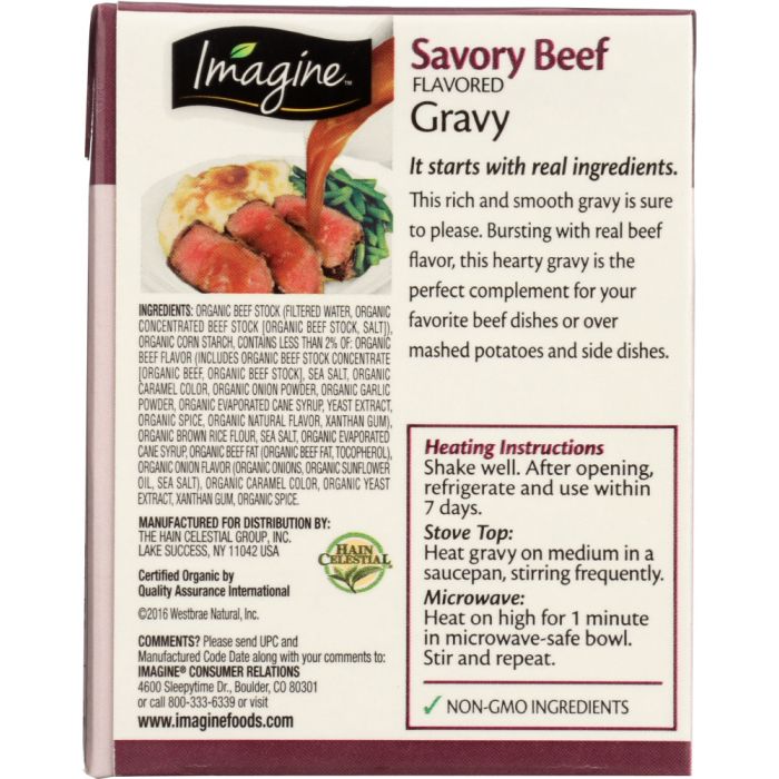 IMAGINE: Organic Savory Beef Flavored Gravy, 13.5 fl oz